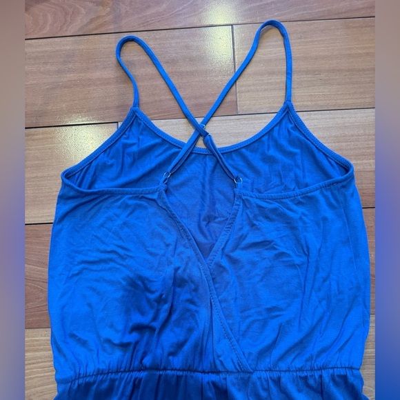 FANTASTIC FAWN blue wide leg jumpsuit sz Small‎ - Picture 2 of 6